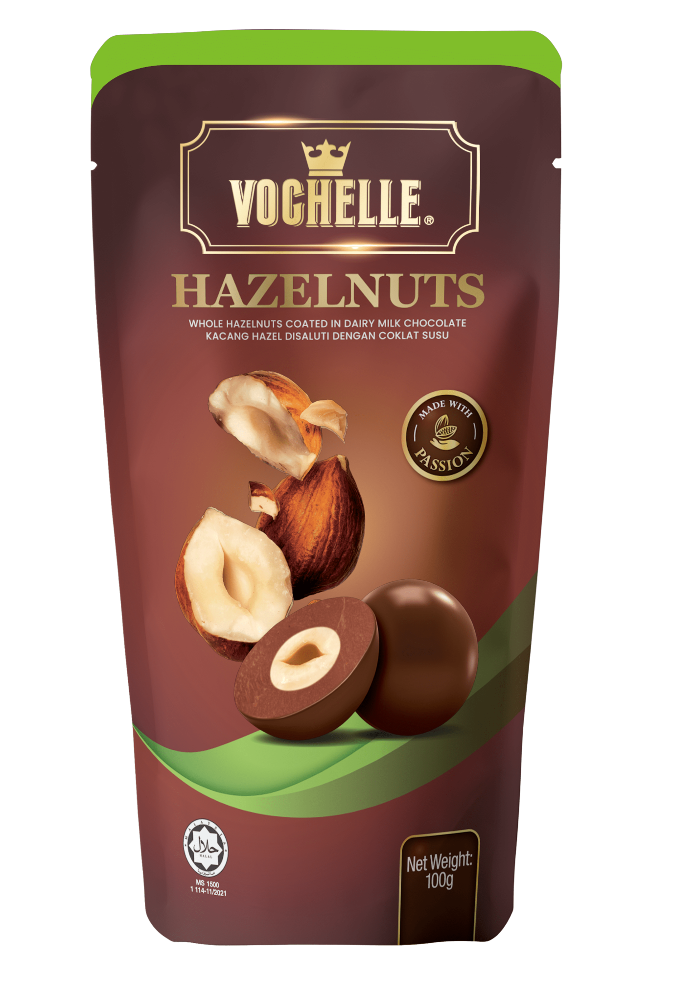 Vochelle Doypack 100g Hazelnuts Vochelle Malaysia