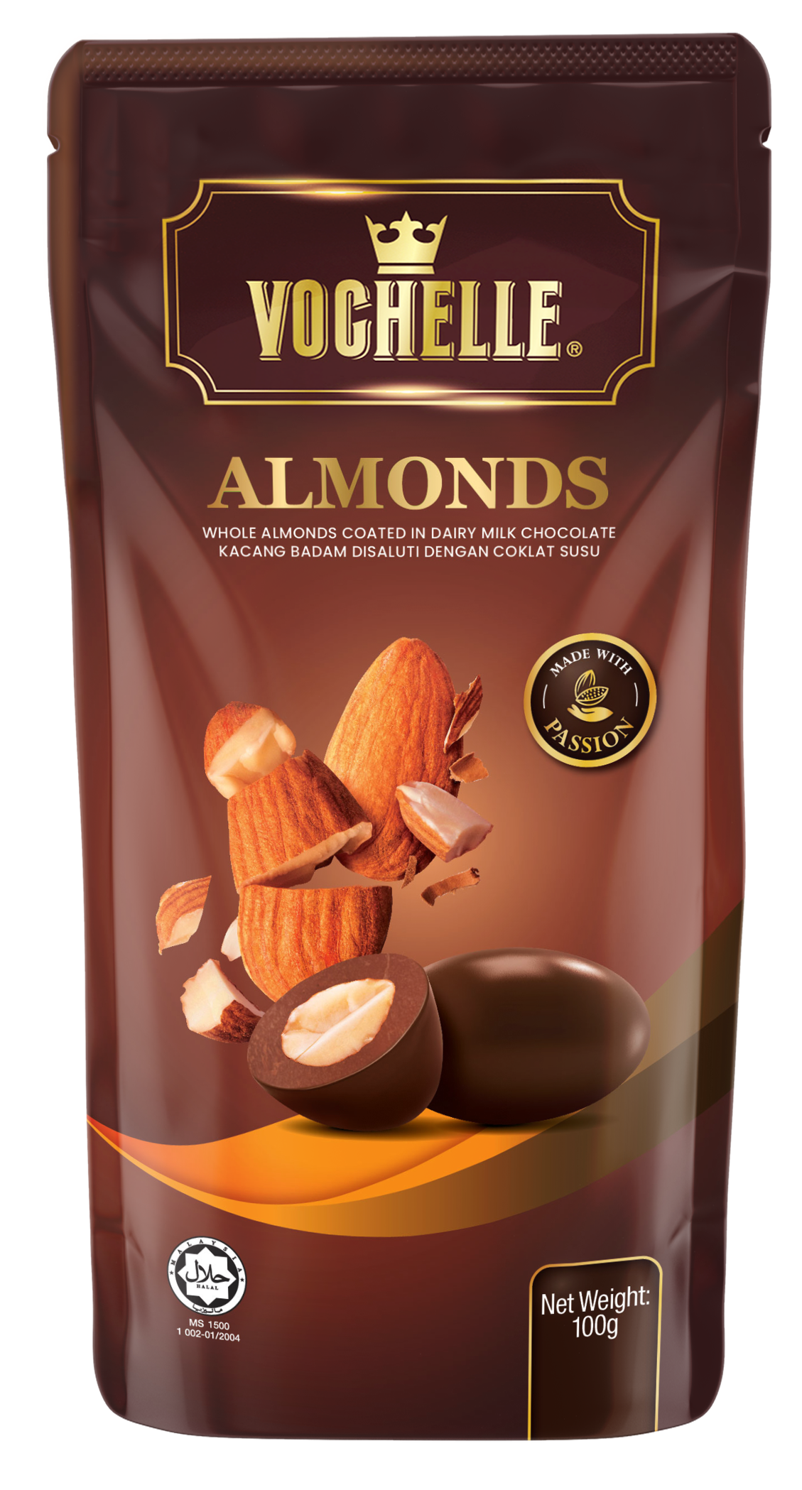 Vochelle Doypack 100g Almonds Vochelle Malaysia